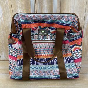 Lily Bloom Tribal Stripe Carry on Bag Wheeled Cabin Under the Seat Tote